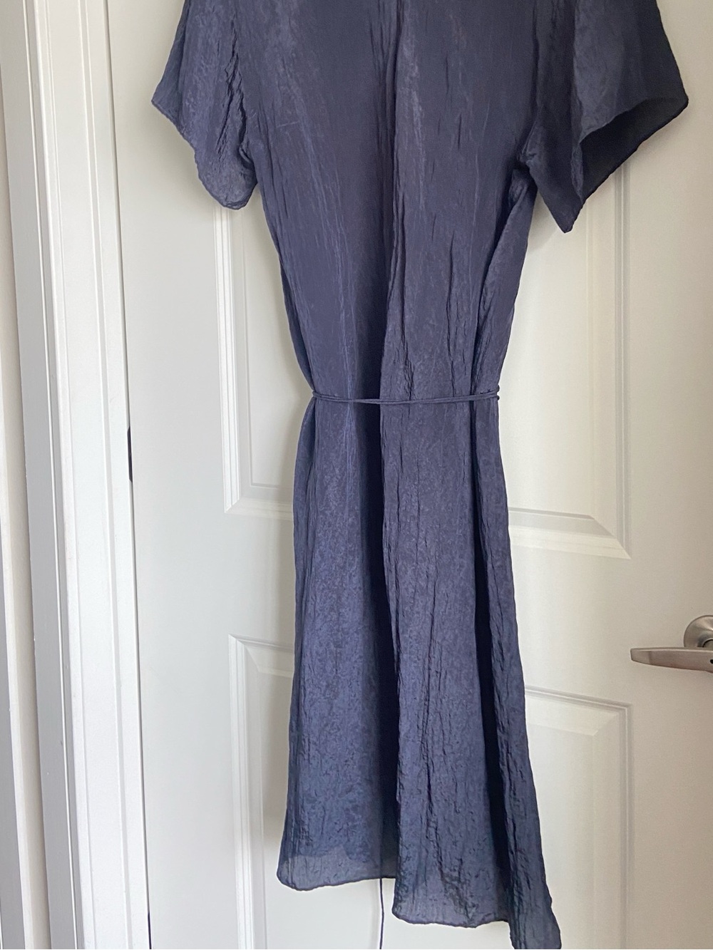 NWT 345 Vince Crinkled Dress Navy Size M